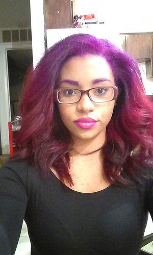purple and red ombre all done with pravana colors