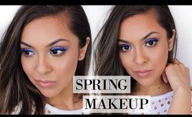 Easy Spring Makeup | Blue Eyeliner Look - TrinaDuhra