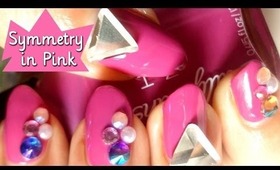 Symmetry in Pink 3D Nails