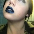 Blue glitter lips