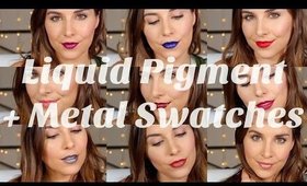 Smashbox Liquid Pigment + Metal FULL COLLECTION Lip Swatches | Bailey B.