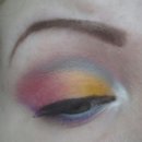 Colorful eye make-up