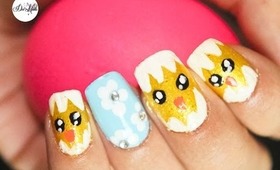 Happy easter! Hatching chicks manicure