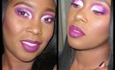 Pink and Purple Glitter Makeup tutorial  |Valentines  Slay Collaboration #7 with Divaonadime384