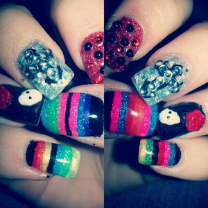 day of the dead 3D nails! 