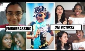 REACTING TO OLD EMBARRASSING  PICTURES | ft RISHIKA LAZARUS