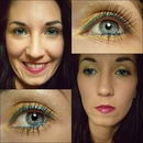 Gold and blue make up