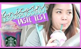 STARBUCKS Unicorn Frappuccino Taste Test #GraceBites Ep 304