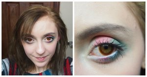 Day 17 of the ‪#‎28DaysOfArt‬ challenge! A look inspired by my sweater and wearing my homemade brown colored contacts!