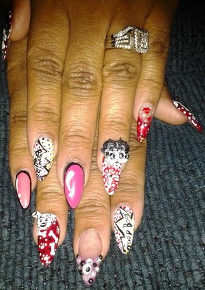 Betty Boop 3d Nails