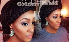 Holiday Hair Style Double Sided Goddess Braids on short/medium length hair with Clip Ins