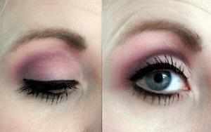 I created this look to try and brighten my mood on a miserable rainy day, its just a simple eye look using pinks and purples to create depth in the eye area