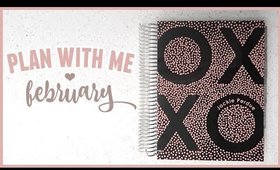 Erin Condren Plan With Me February Monthly Page + Minimal Weekly Pages