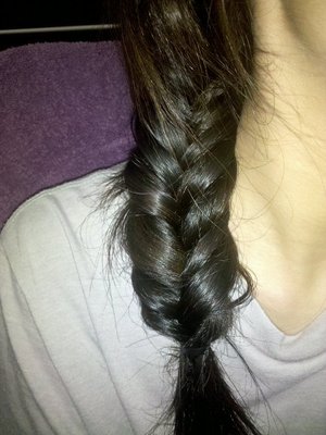 my first try at a fish tail braid! love!