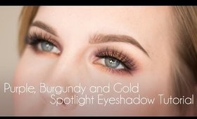 Purple, Burgundy and Gold Spotlight // Eyeshadow Tutorial  Rebecca Shores MUA