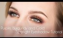 Purple, Burgundy and Gold Spotlight // Eyeshadow Tutorial  Rebecca Shores MUA