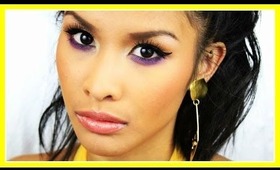 Purple and Yellow Makeup