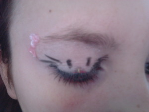 This is basically just Hello Kitty themed eye makeup! :)