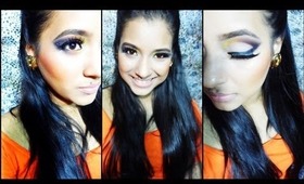 Look Amarillo, Naranja y Negro + Cut Crease