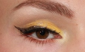 Summer Yellow & Glitter Makeup!