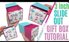 DIY SLIDE GIFT BOX 3 inch slide gift box tutorial and how to, Slide Gift Box using Cutting Machine