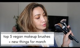 Top 5 Vegan Makeup Brushes + New Makeups & Food To Try | Thefabzilla