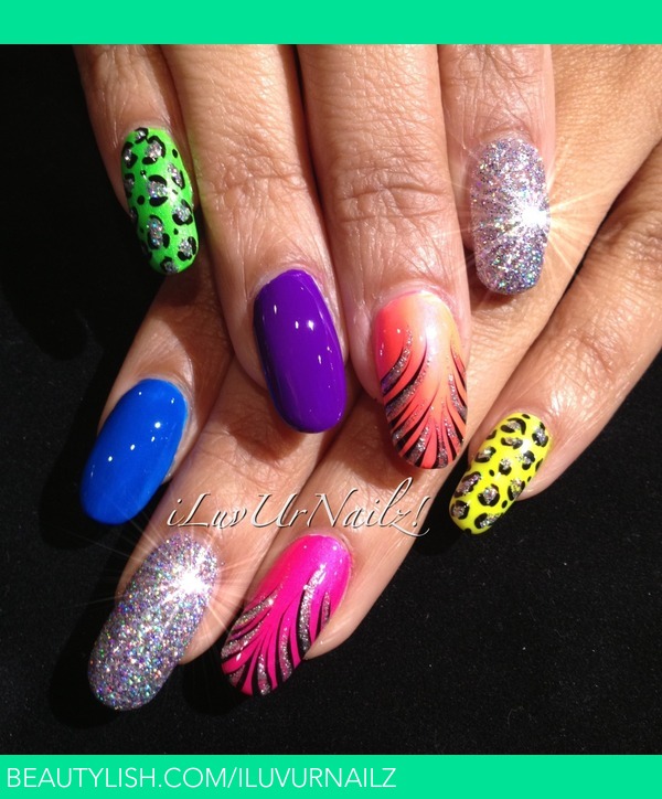 Neon Skittle Nails | iLuvUrNailz J.'s (iLuvUrNailz) Photo | Beautylish
