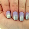 Lilac and Silver Ombre Nails
