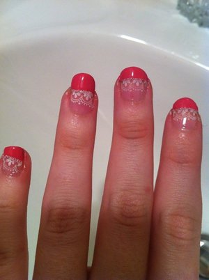 Pink tips and lace~