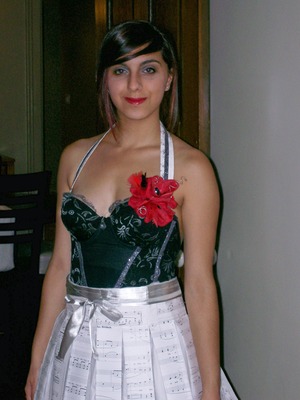 a dress made from sheet music, made by me :)