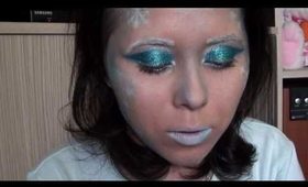 Winter Ice Queen Makeup Inspired Look