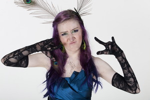 Bored during the photoshoot!

But you can see my hair well in this one! Done with an unknown purple and Splat Blue Envy.