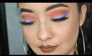 Electric Blue liner using NYX Vivid Brights in Vivid Sapphire & Morphe 35O palette