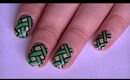 Simple Woven Nail Design