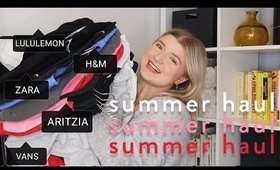 HUGE SUMMER TRY ON HAUL: Aritzia,  Zara, H&M, Adina's Jewels, Lululemon