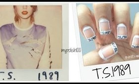 Taylor Swift 1989 Nail Art!!(Polaroid film nail art)