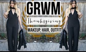 Get Ready with Me GRWM: Thanksgiving Makeup, Hair, Outfit