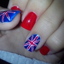 Union Jack nail art 