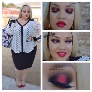 Follow me @Blondiemocha on Instagram for more looks!!

I began by using Urban Decay Eyeshadow Primer 

Upper Eye and Crease - Outre (Mac Cosmetics, Limited Edition)
Inner and Outer Crease - Carbon (Mac Cosmetics)
Center Lid - Love + topped with Asylum (Sugarpill)

Lips - Limecrime Candy Apply gloss