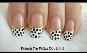 French Tip Polka Dot Nail Art!