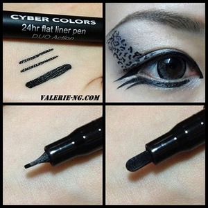 Cyber Colors liner from Sasa. Tutorial at my blog >>> http://blog.myfatpocket.com/valerie/2013/05/snow-leopard.html