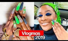 VLOGMAS 2019 | Issa Nail Vlog! Come with me to get my LONG NAILS DONE