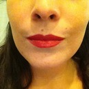 Red glossy lips