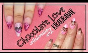 Chocolate Love nail art | Collab with Kirakiranail