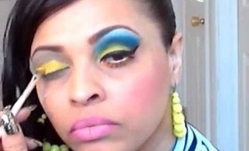 Bold blue and yellow LookTutorial