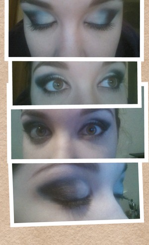 done with Dinair airbrush make up and then mac pigment to make the white more intense