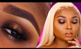 FULL FACE MAKEUP TUTORIAL -NUDE HALO GLAM /GLOSSY LIPS - Queenii Rozenblad