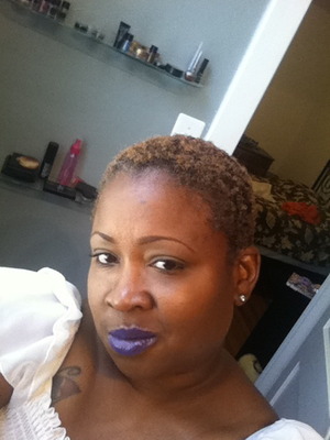 Porgy and Bess Inspired w/a twist. Lips: purple pigment.