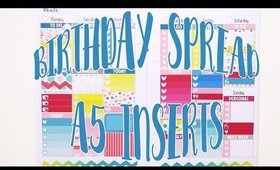 Birthday Plan with Me \\ A5 Inserts