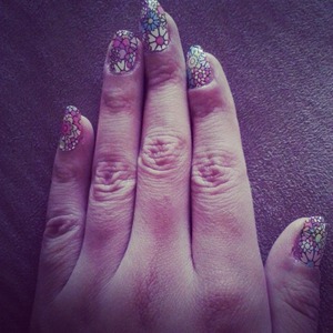 Summer flowery nails ??